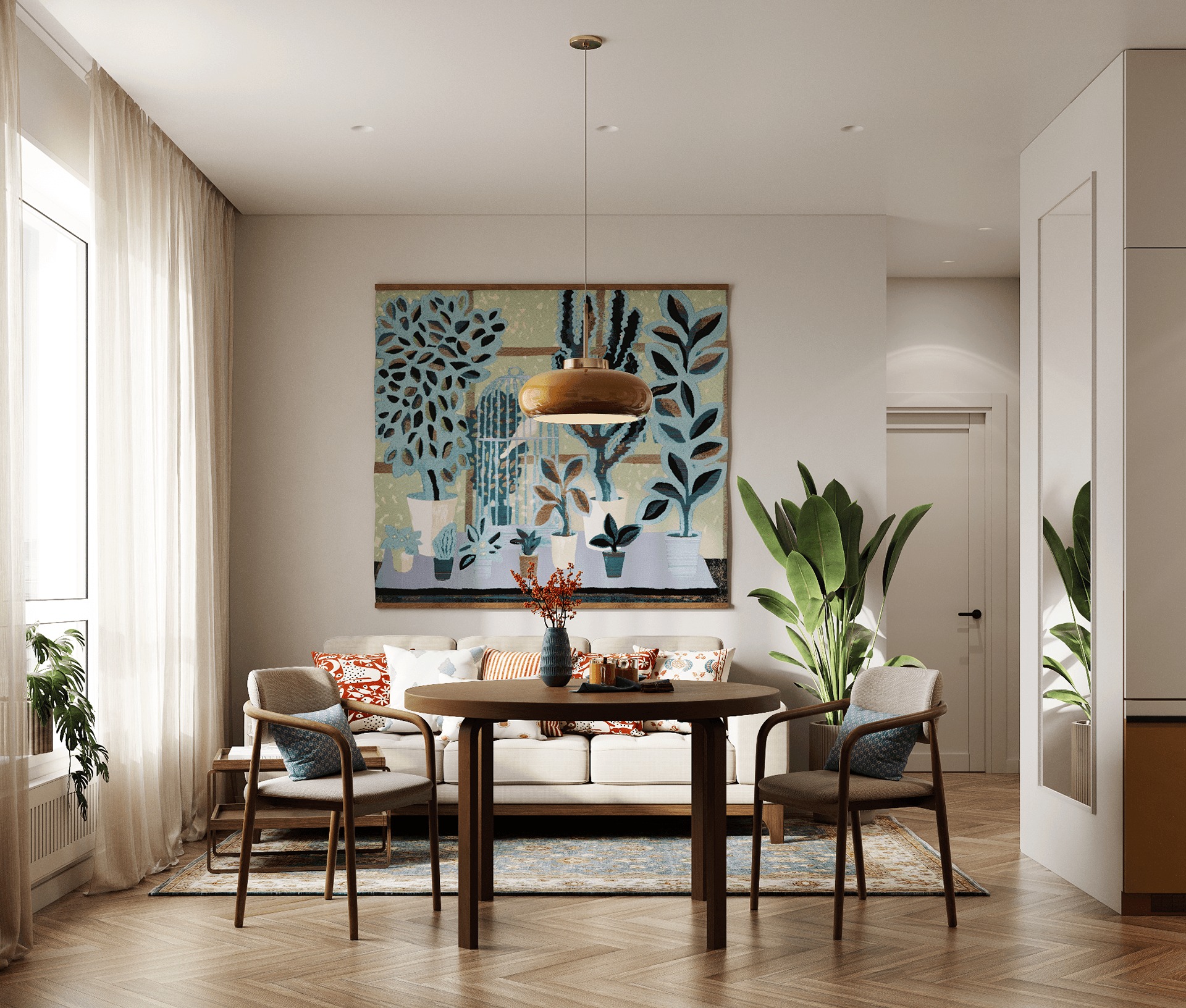 Thi công nội thất phòng khách nhà phố