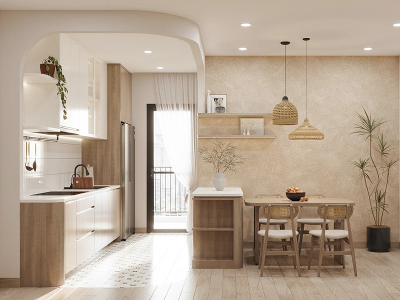 Mẫu nhà bếp đẹp đơn giản