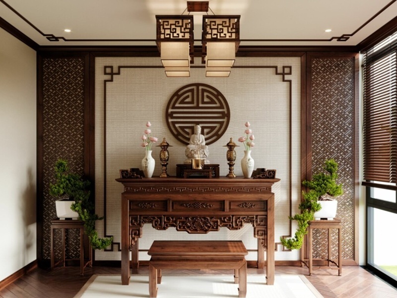 thiết kế phòng thờ đẹp